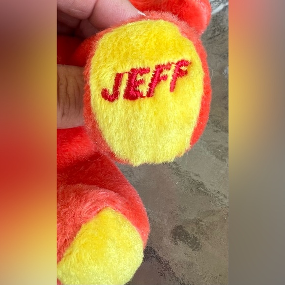 2000 JEFF GORDON 24 NASCAR Team Salvino Racing Orange Bean (y) Bear Plush - Picture 4 of 7